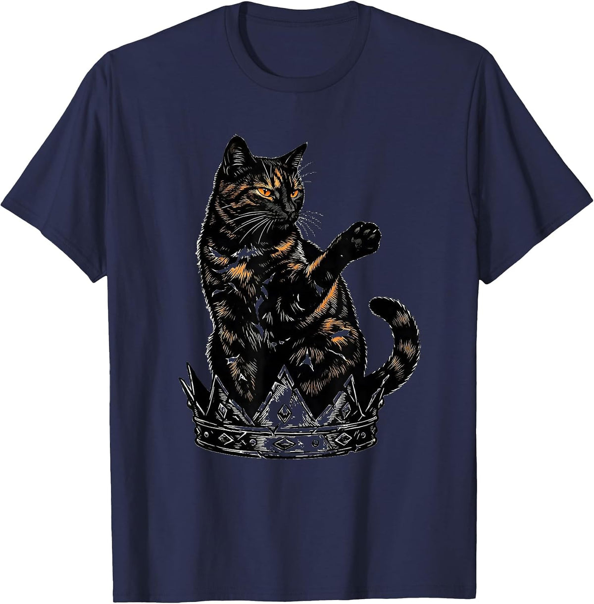 Men's Tortitude Tortoiseshell Cat Owner Tortie Cat Lover T-Shirt - Navy Blue