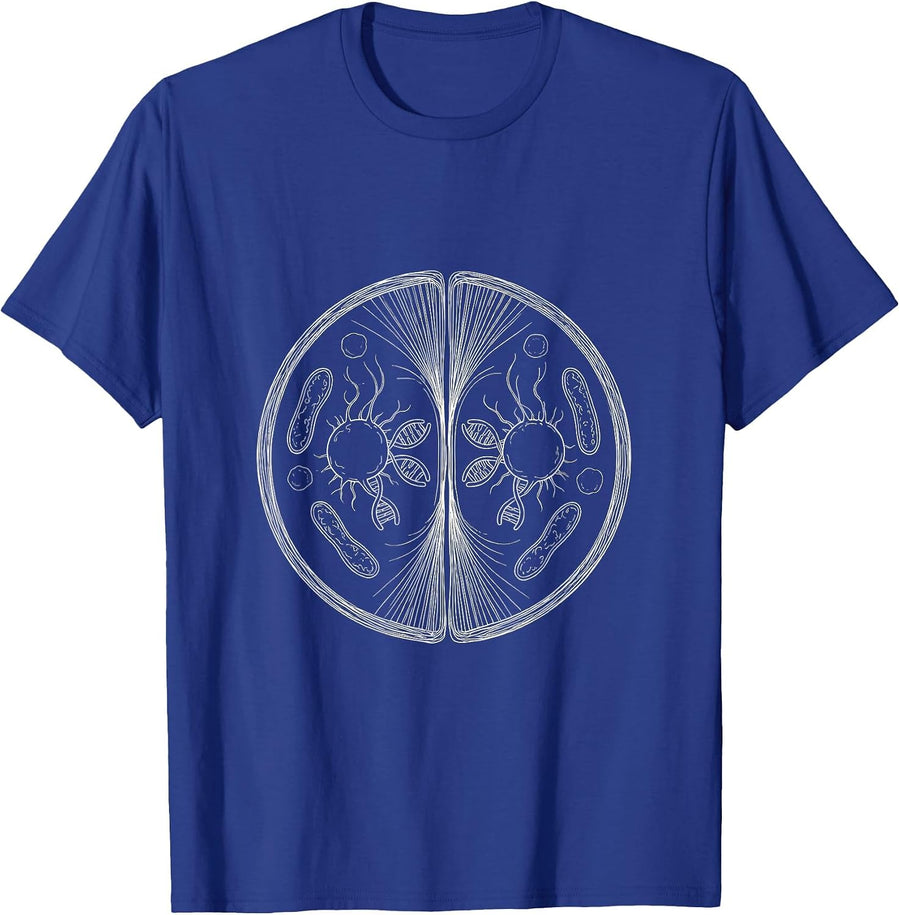 Cell Mitosis Glowing Division Science Teacher T-Shirt - Royal Blue