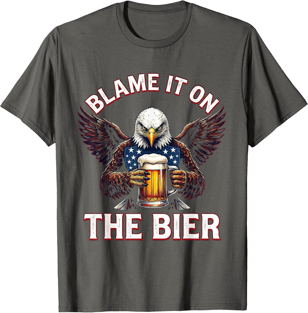 Blame It On The Bier Oktoberfest Design T-Shirt - Asphalt Grey