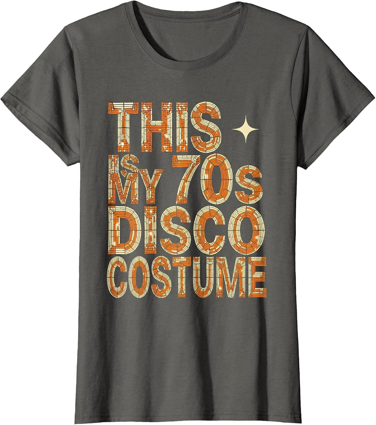 Women's This Is My 70s Disco Costume Retro Halloween Party Disco T-Shirt - Asphalt Grey