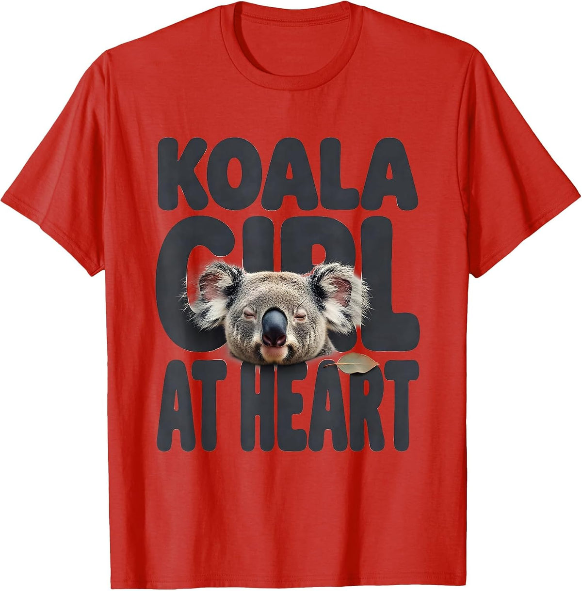 Men's Koala Girl At Heart Cute Koala Lover Gift for Girls T-Shirt - Red