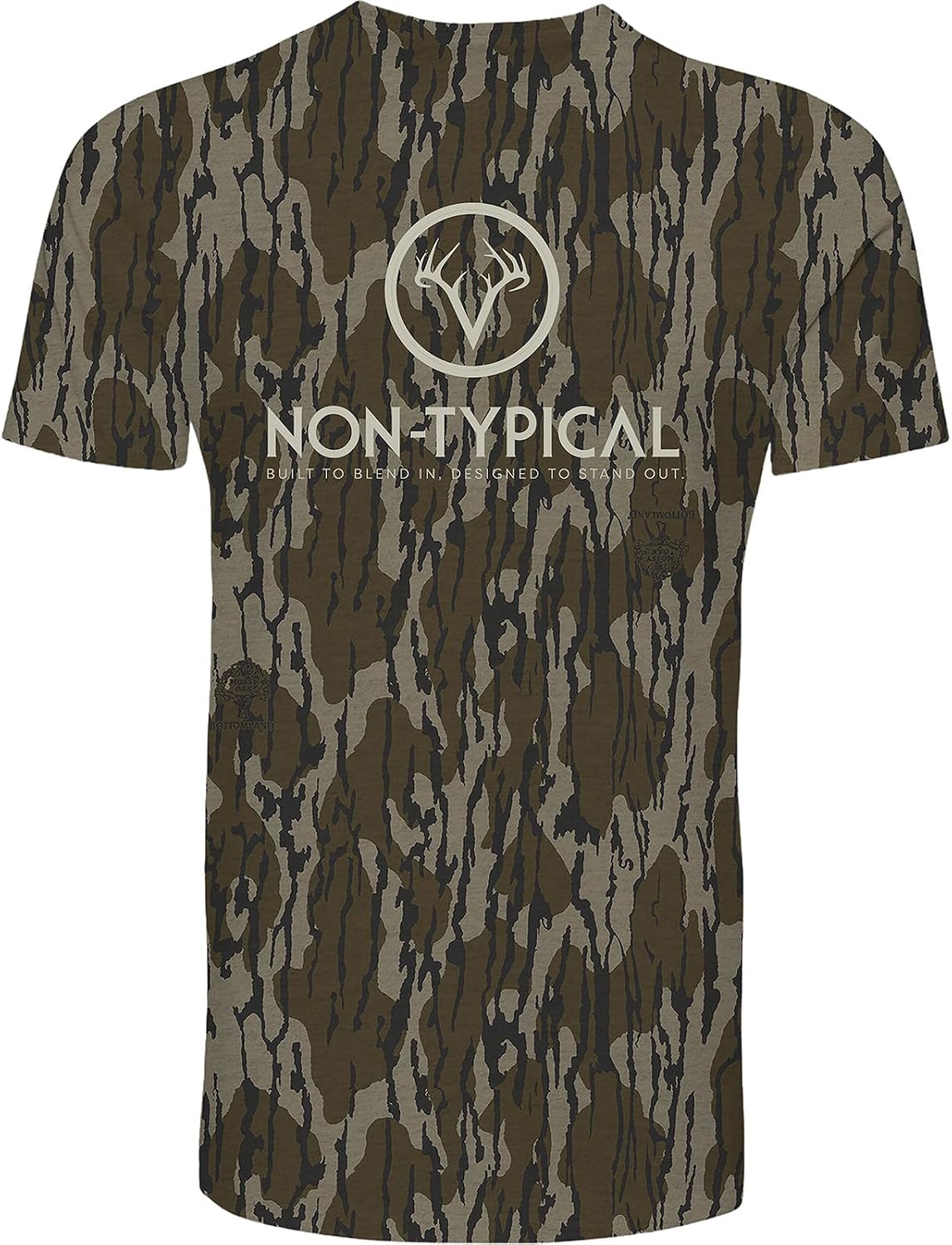Drake Waterfowl Men's Non-Typical Logo Casual T-Shirt - Mossy Oak Original Bottomland