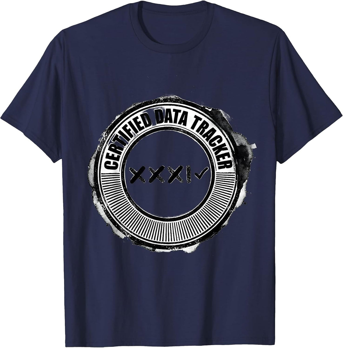 Certified Data Tracker Special Education Teacher T-Shirt - Navy Blue