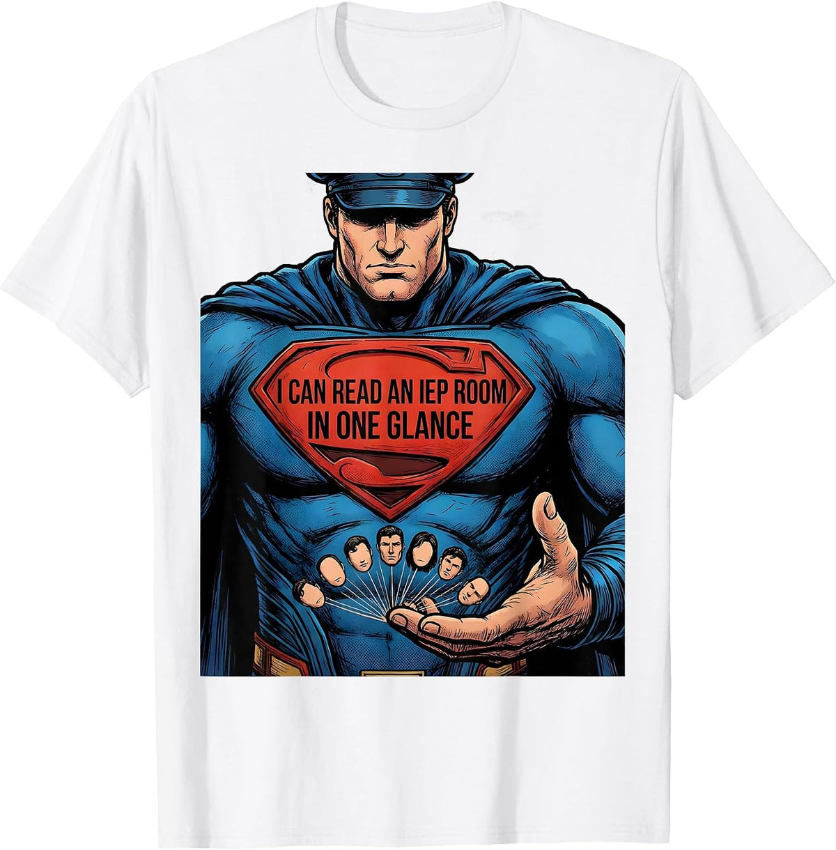Men's I Can Read An IEP Room In One Glance Comic Book Teacher T-Shirt - White