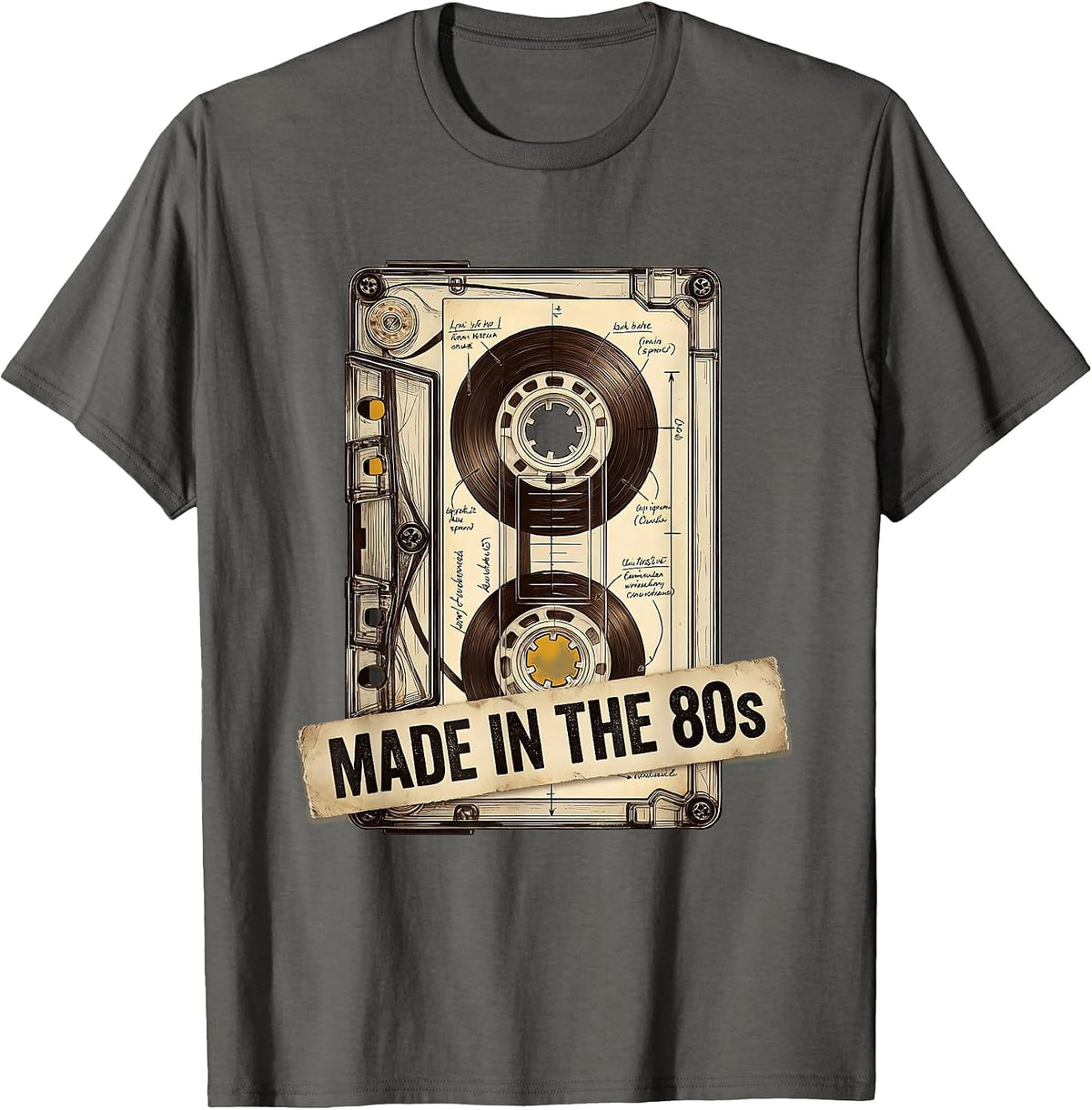 Made in the 80s Retro Decade Men's Design T-Shirt - Asphalt Grey