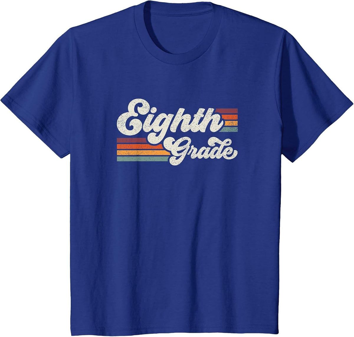 Retro Eighth Grade Teacher Back to School T-Shirt - Royal Blue