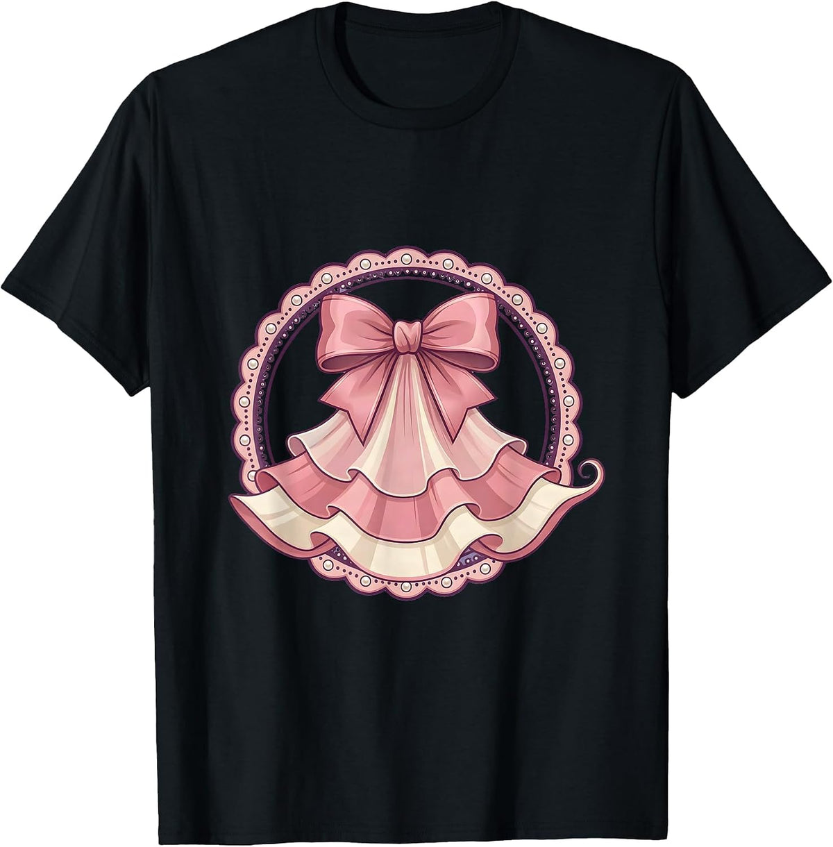 Men's Balletcore Flowing Chiffon Skirt in the Wind T-Shirt - Black