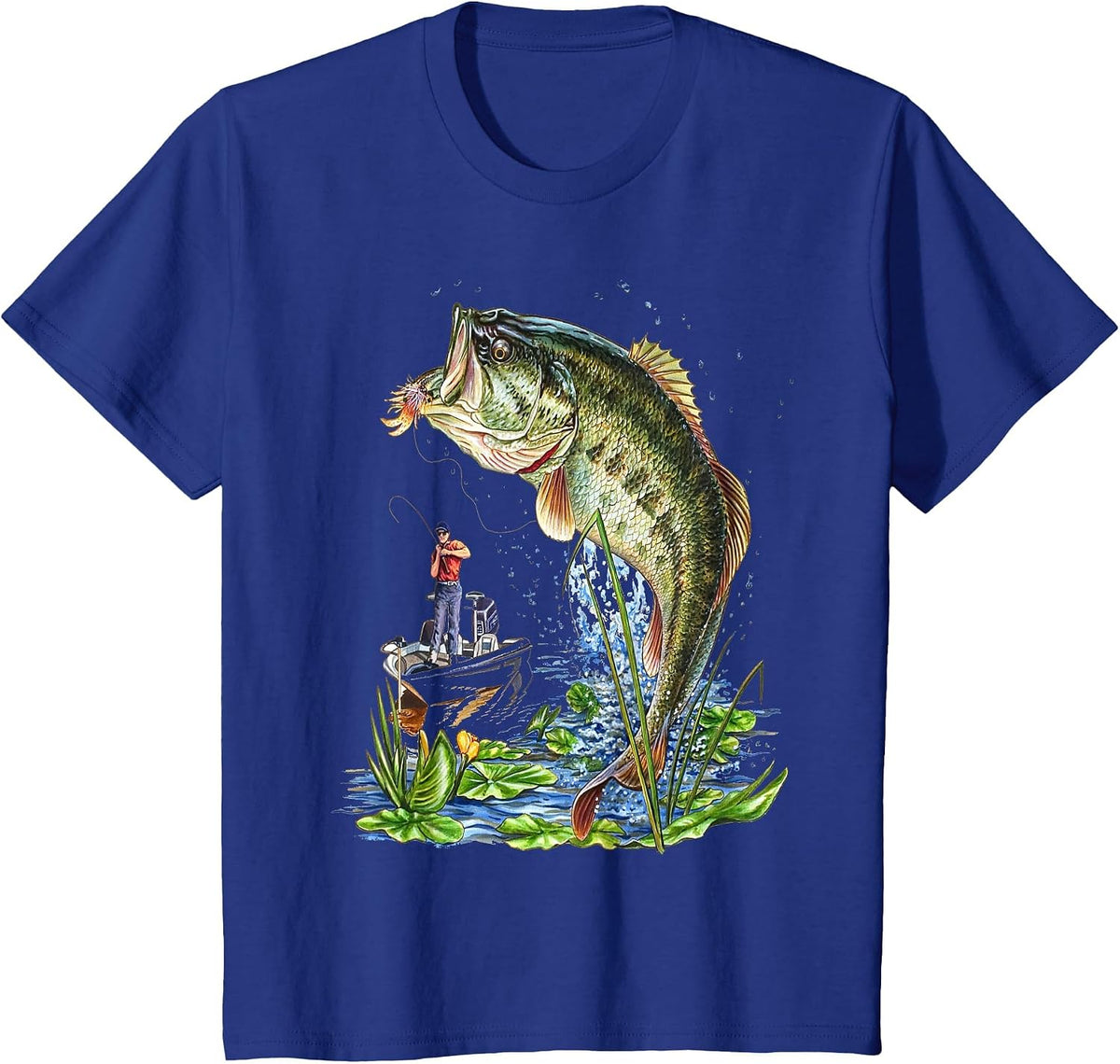 Fischer Boat Fishing Carp Shirt T-Shirt - Royal Blue