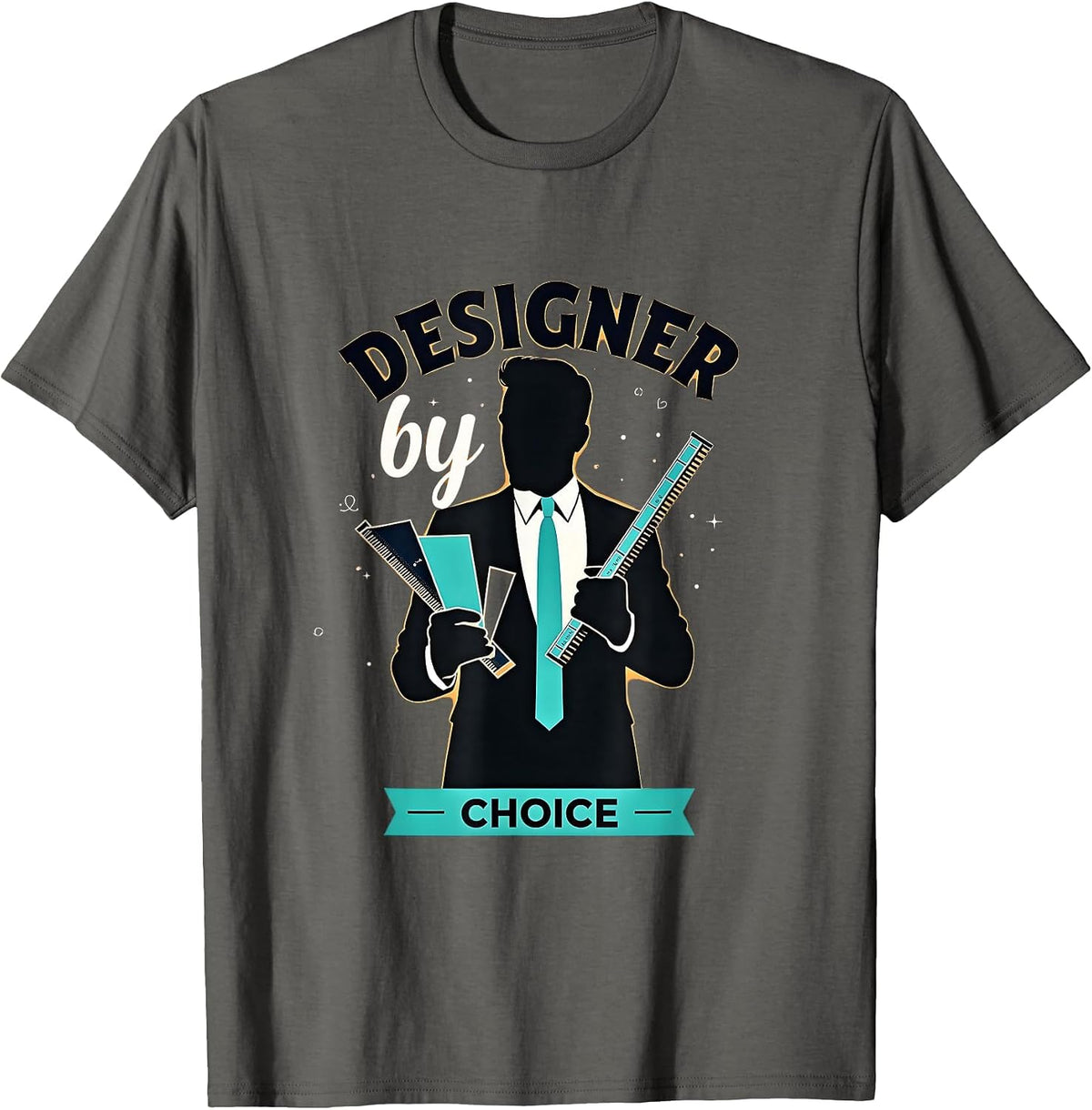 Designer by Choice Proud Graphic Designer Tee T-Shirt - Asphalt Grey