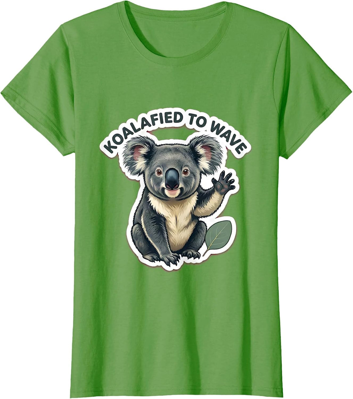 Women's Koalafied To Wave Funny Koala Pun Animal Lover T-Shirt - Grass Green
