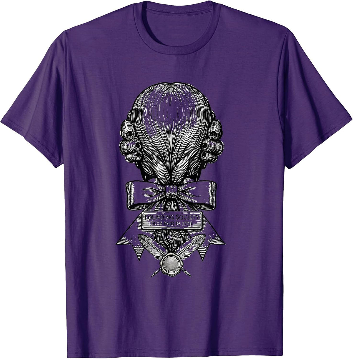 Founding Society Dues Paid In 1776 Funny History Teacher T-Shirt - Purple