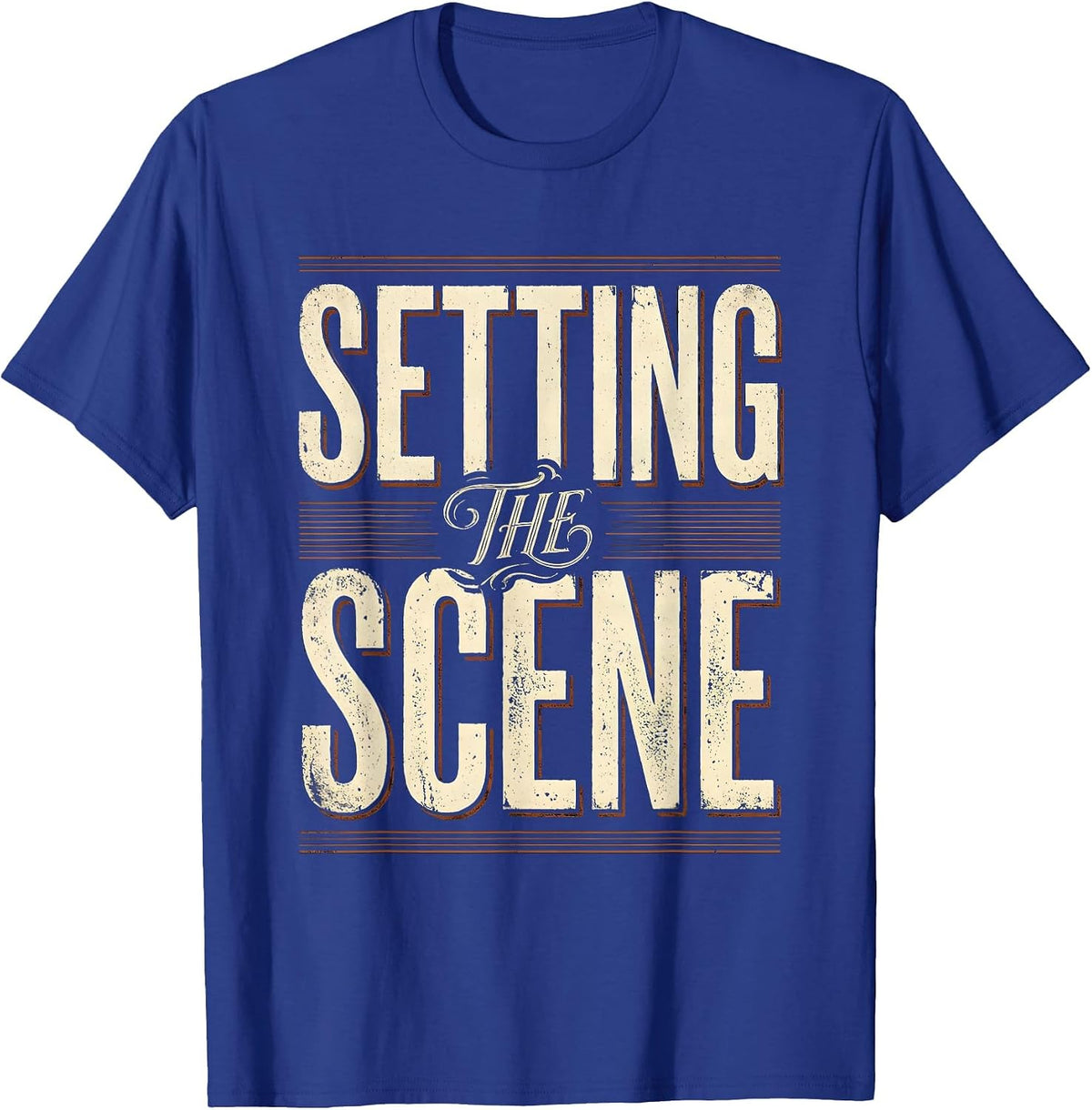 Setting the Scene Graphic Design T-Shirt - Royal Blue