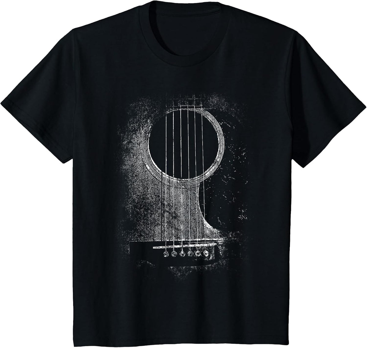 Acoustic Guitar Player Six String Classic Rock & Roll T-Shirt - Black