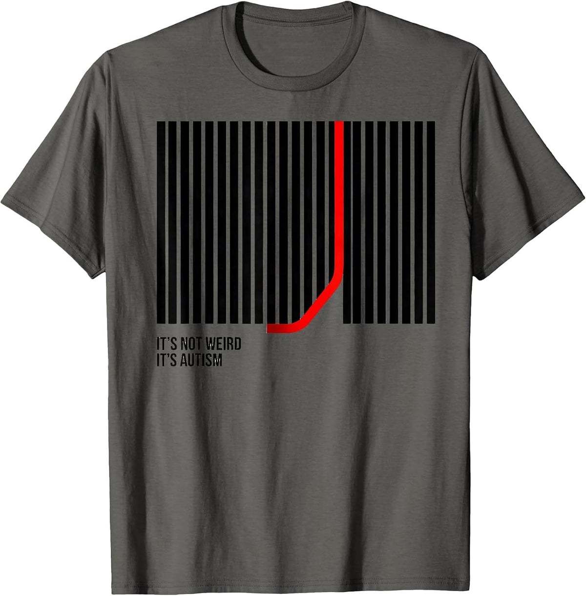 Men's It's Not Weird It's Autism Funny Neurodiversity Awareness T-Shirt - Asphalt Grey