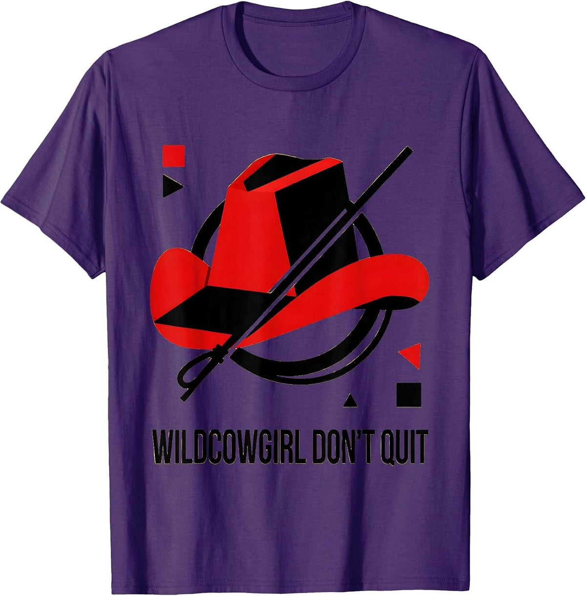 Wildcowgirl Don't Quit Western Design T-Shirt - Purple