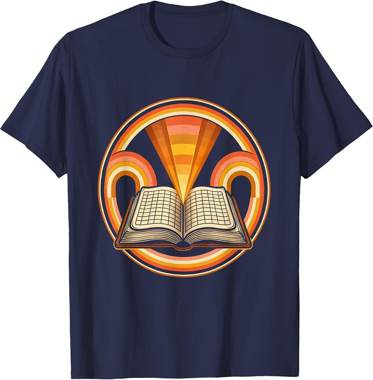 Middle School Teacher Gradebook Spotlight Graphic T-Shirt - Navy Blue