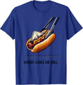 Nobody Leaves The Grill Funny Hot Dog BBQ Meme Humor T-Shirt - Royal Blue