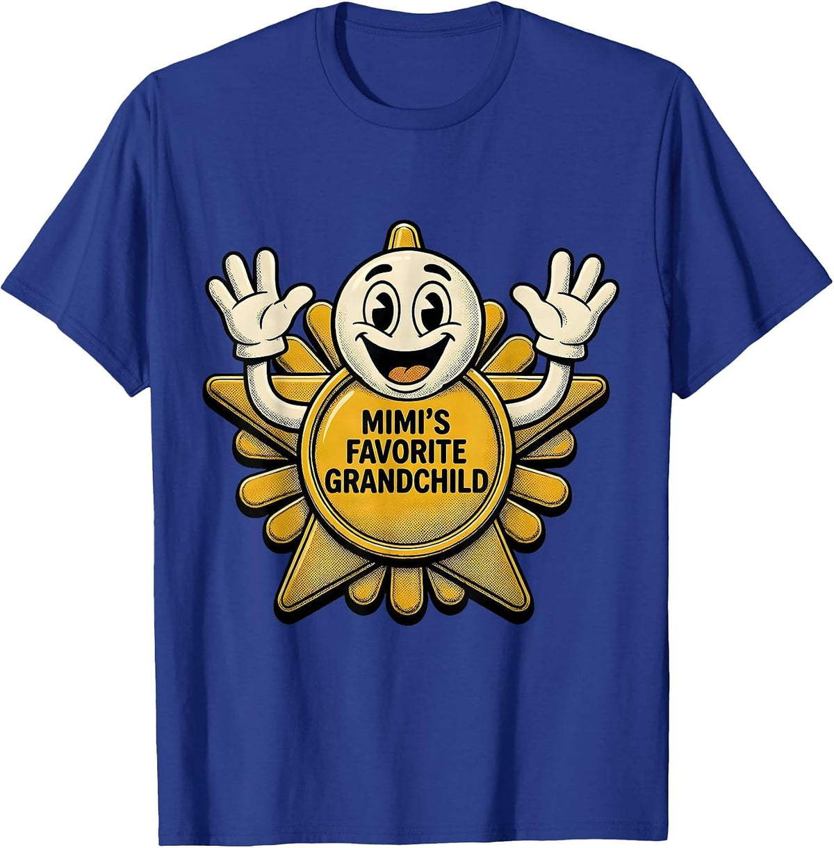 Mimi's Favorite Grandchild Retro Cartoon Funny Grandma T-Shirt - Royal Blue