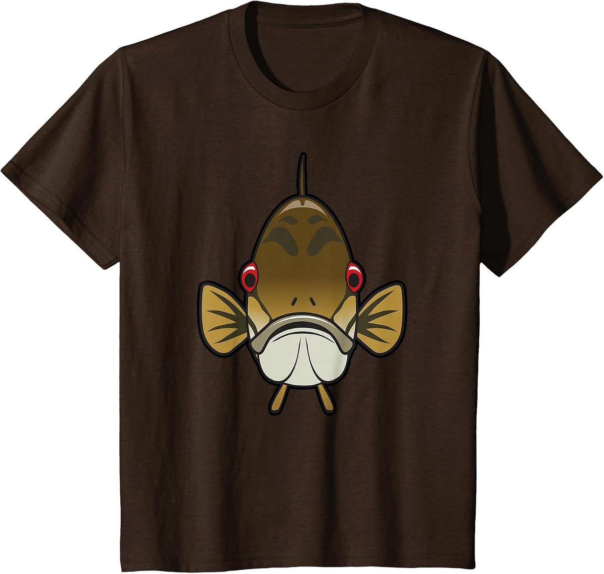Fishing Forward Smallmouth Bass T-Shirt T-Shirt - Brown
