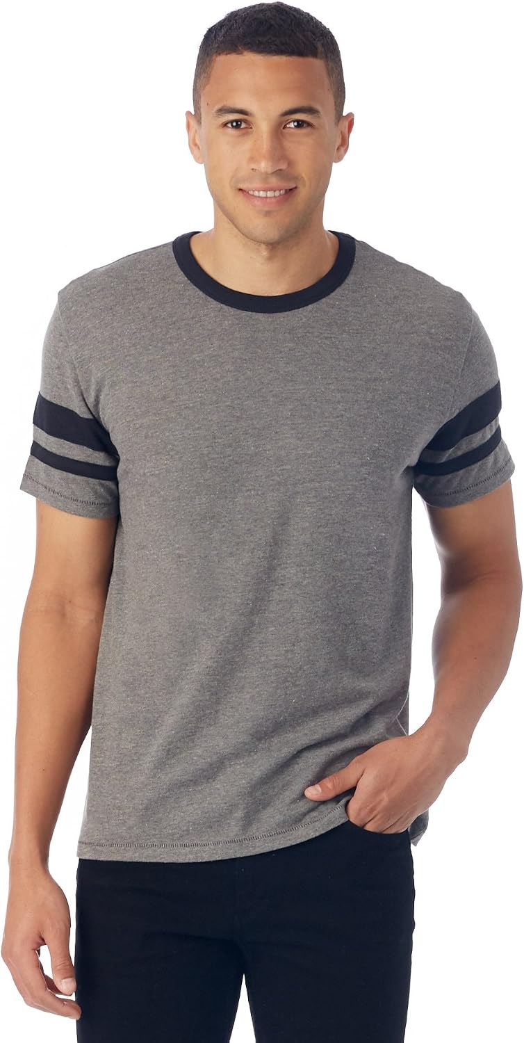 Alternative Men's Vintage 50/50 Sideline Tee - Vintage Coal\/Black