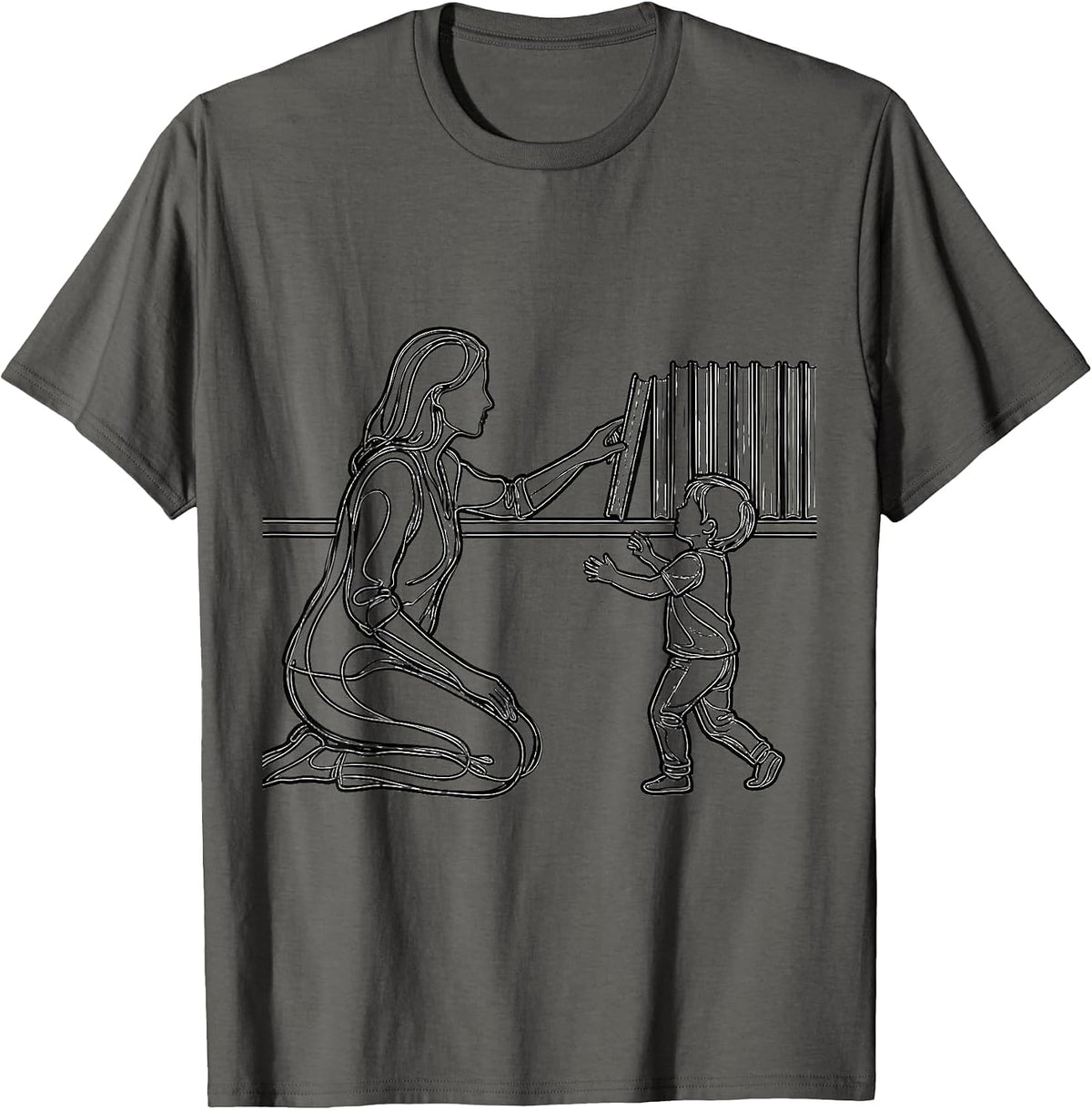 Book Lover Librarian Gift School Library Day T-Shirt - Asphalt Grey