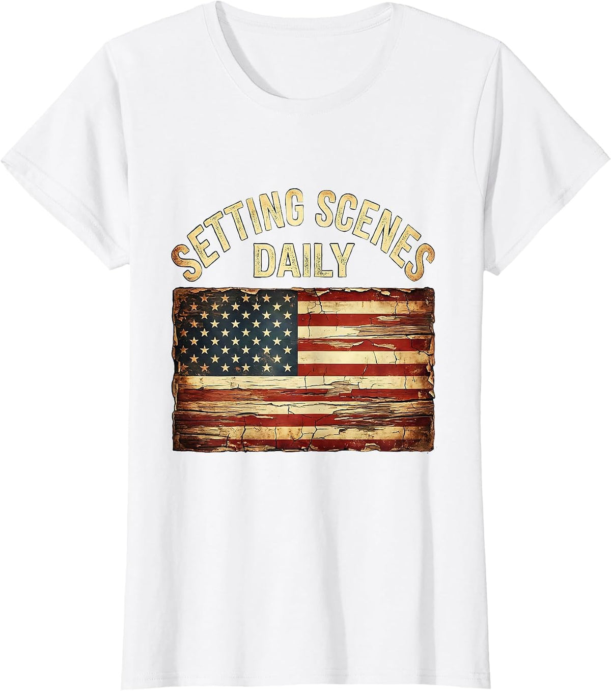 Setting Scenes Daily Graphic Design T-Shirt - White