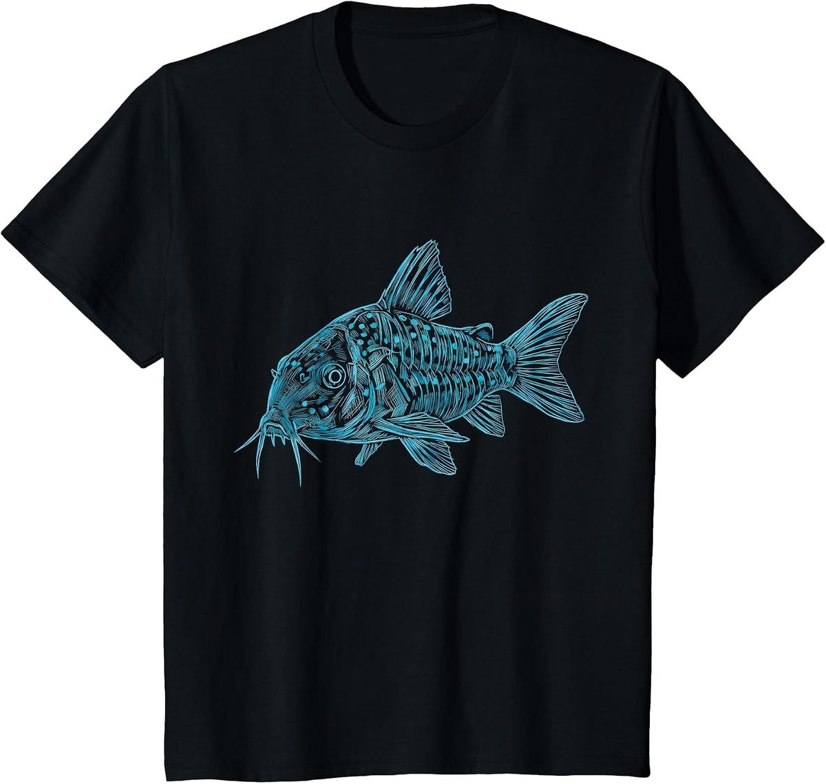 Cory Catfish Corydoras Freshwater Aquarium T-Shirt - Black