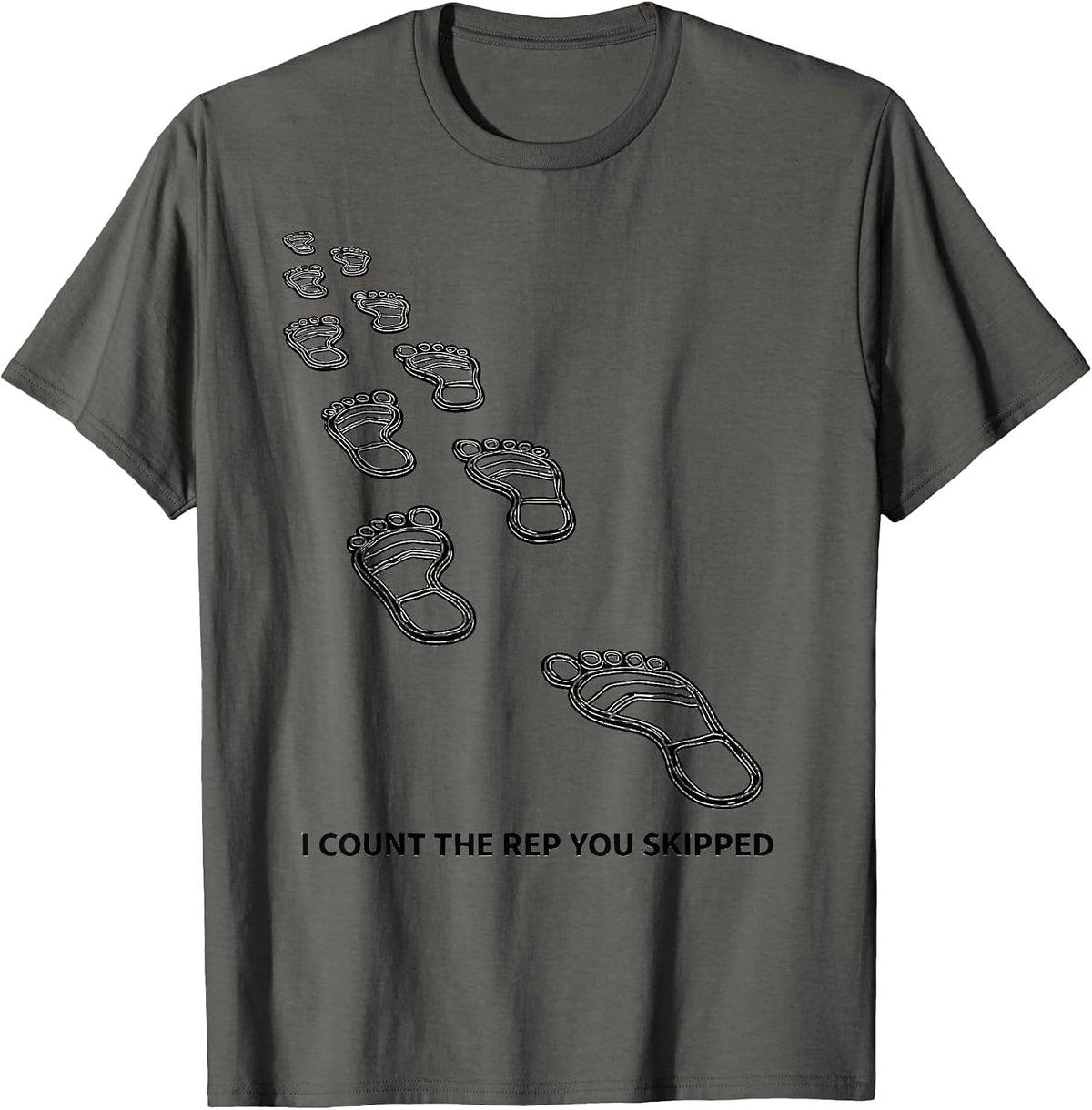 I Count The Rep You Skipped Funny Physical Therapist PT T-Shirt - Asphalt Grey
