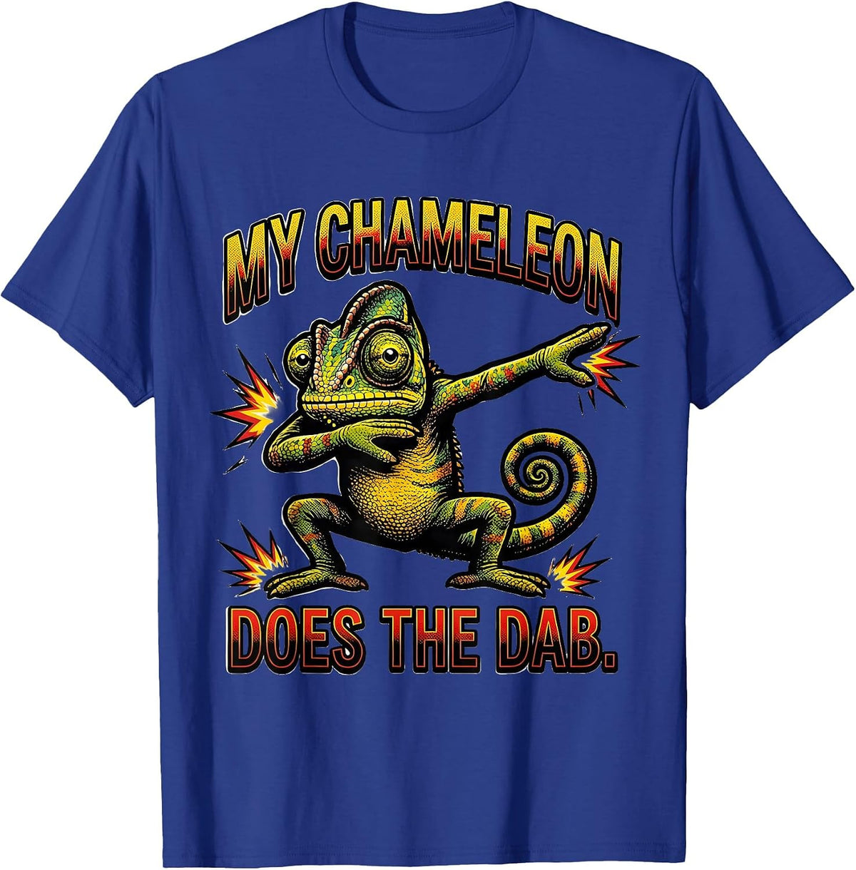 My Chameleon Does The Dab Funny Comic Book Novelty Youth T-Shirt - Royal Blue