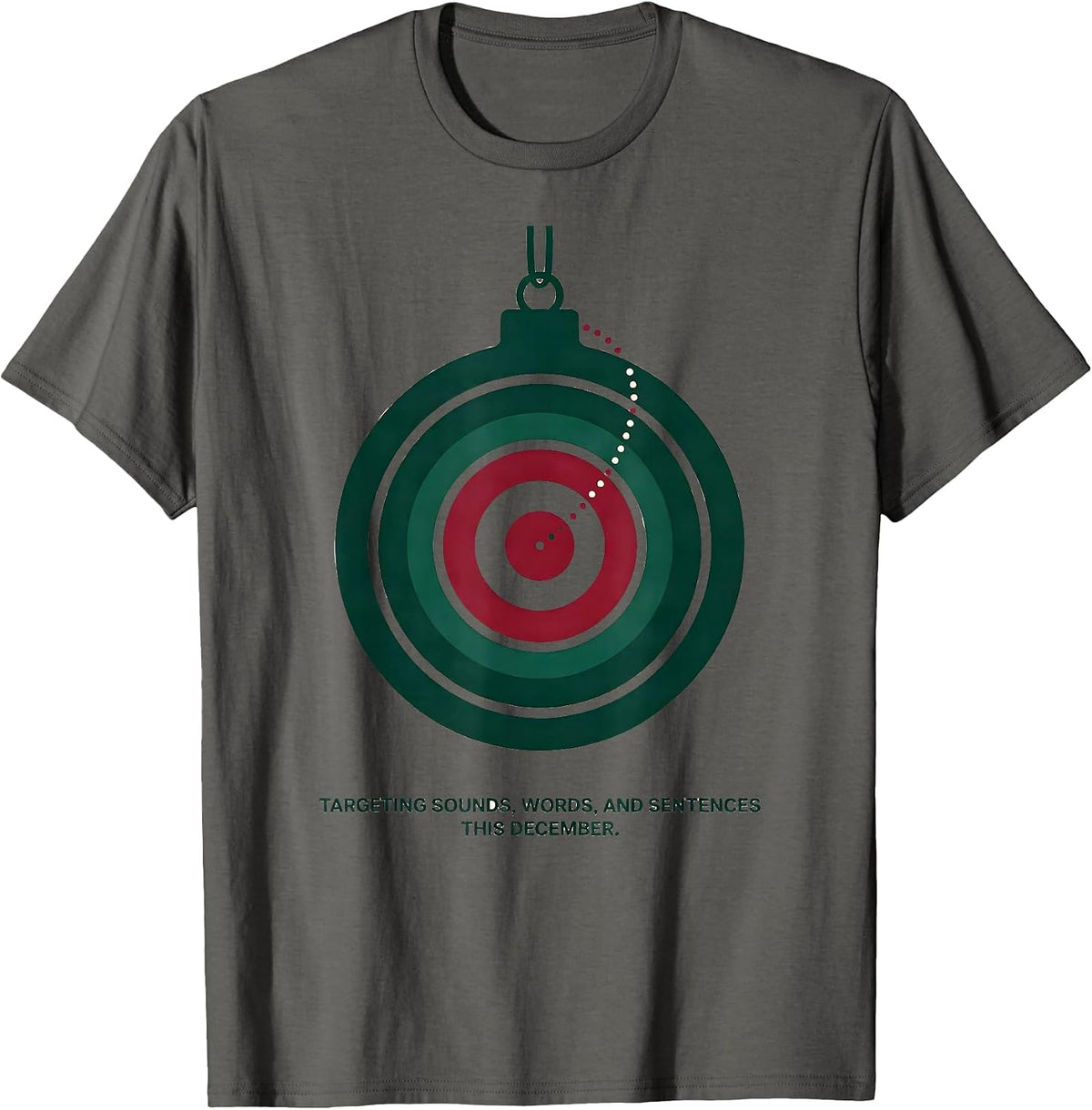 Men's Targeting Sounds, Words, and Sentences This December SLP T-Shirt - Asphalt Grey