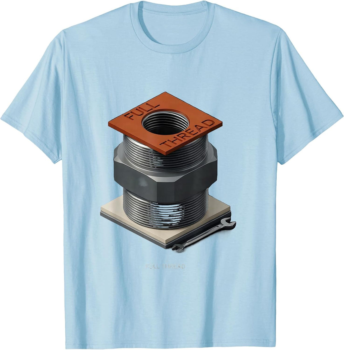 Men's Full Thread Oilfield Worker Oil Rig Roughneck Operator Gift T-Shirt - Baby Blue