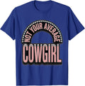Not Your Average Cowgirl Western Design T-Shirt - Royal Blue