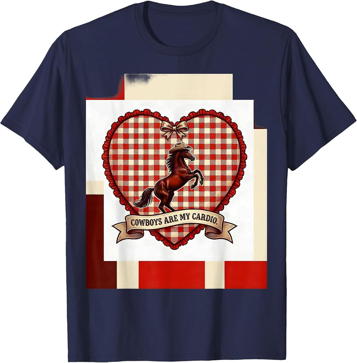 Cowboys Are My Cardio Save A Horse Ride A Cowboy T-Shirt - Navy Blue
