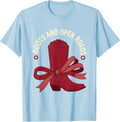 Men's Boots and Open Roads Cowboy Western Design T-Shirt - Baby Blue