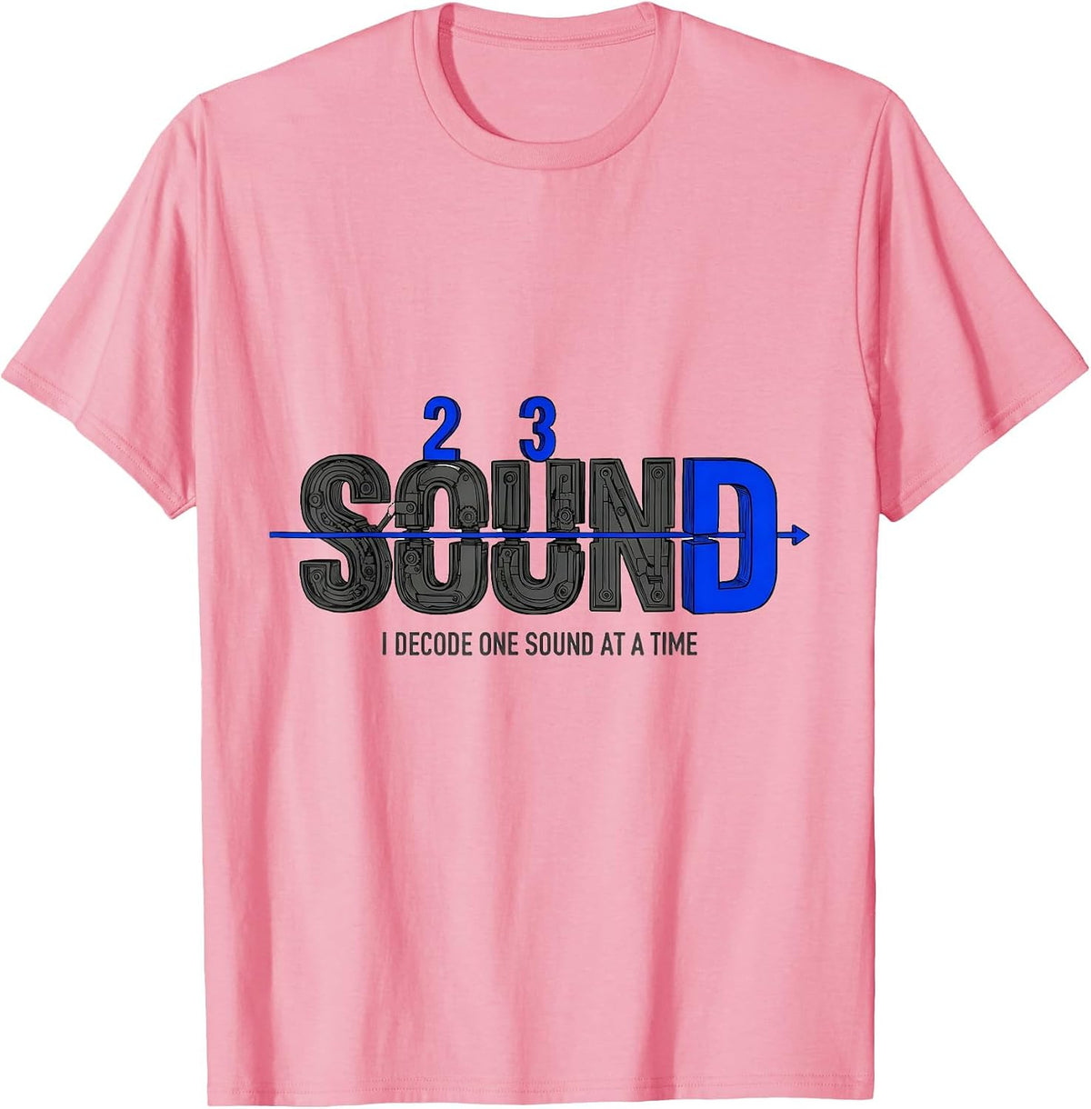 Men's I Decode One Sound At A Time Dyslexia Teacher Awareness T-Shirt - Pink
