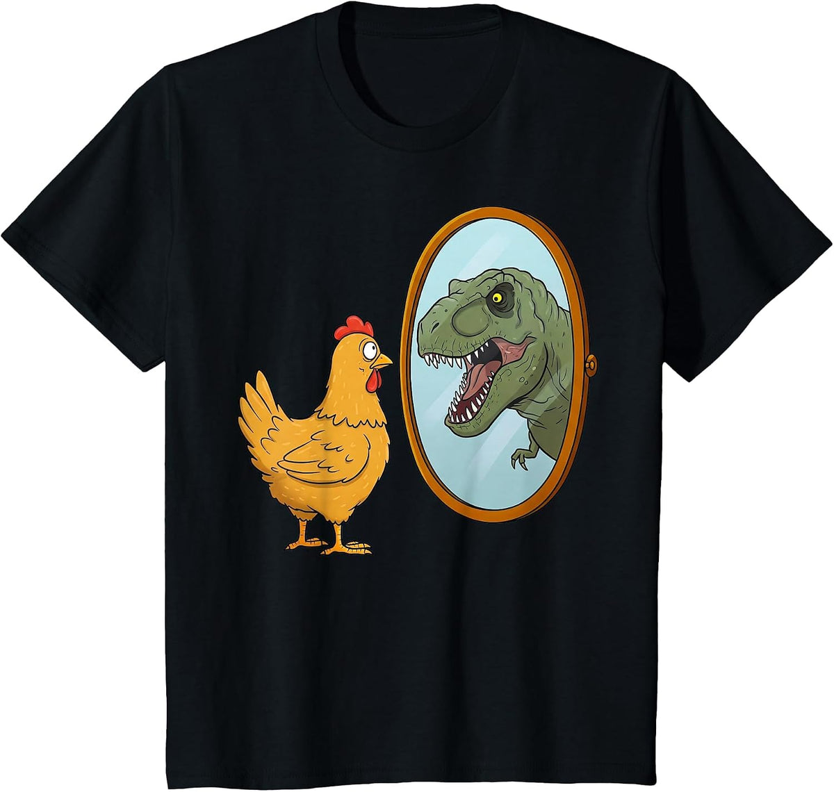 Funny Chicken Dinosaur T-Rex Chicken Lover Owner T-Shirt - Black