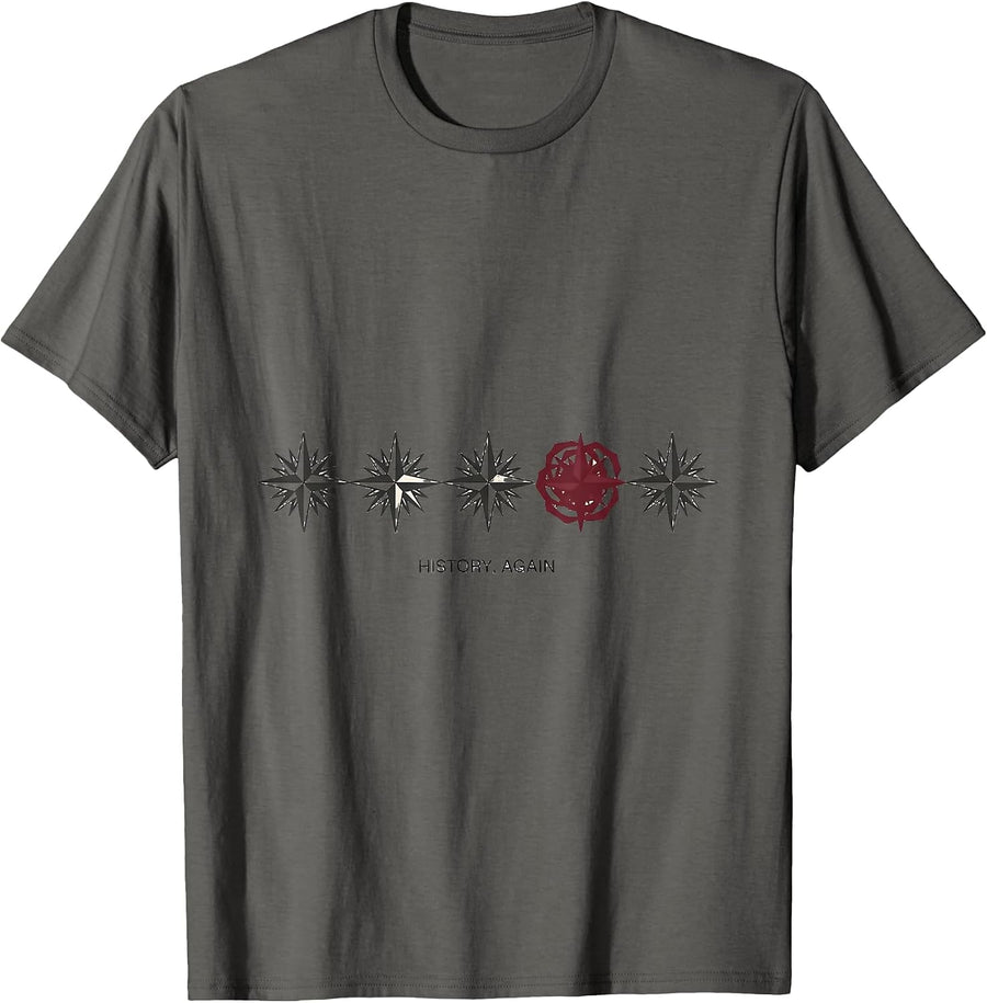 History Again Minimalist Funny History Teacher Gift T-Shirt - Asphalt Grey
