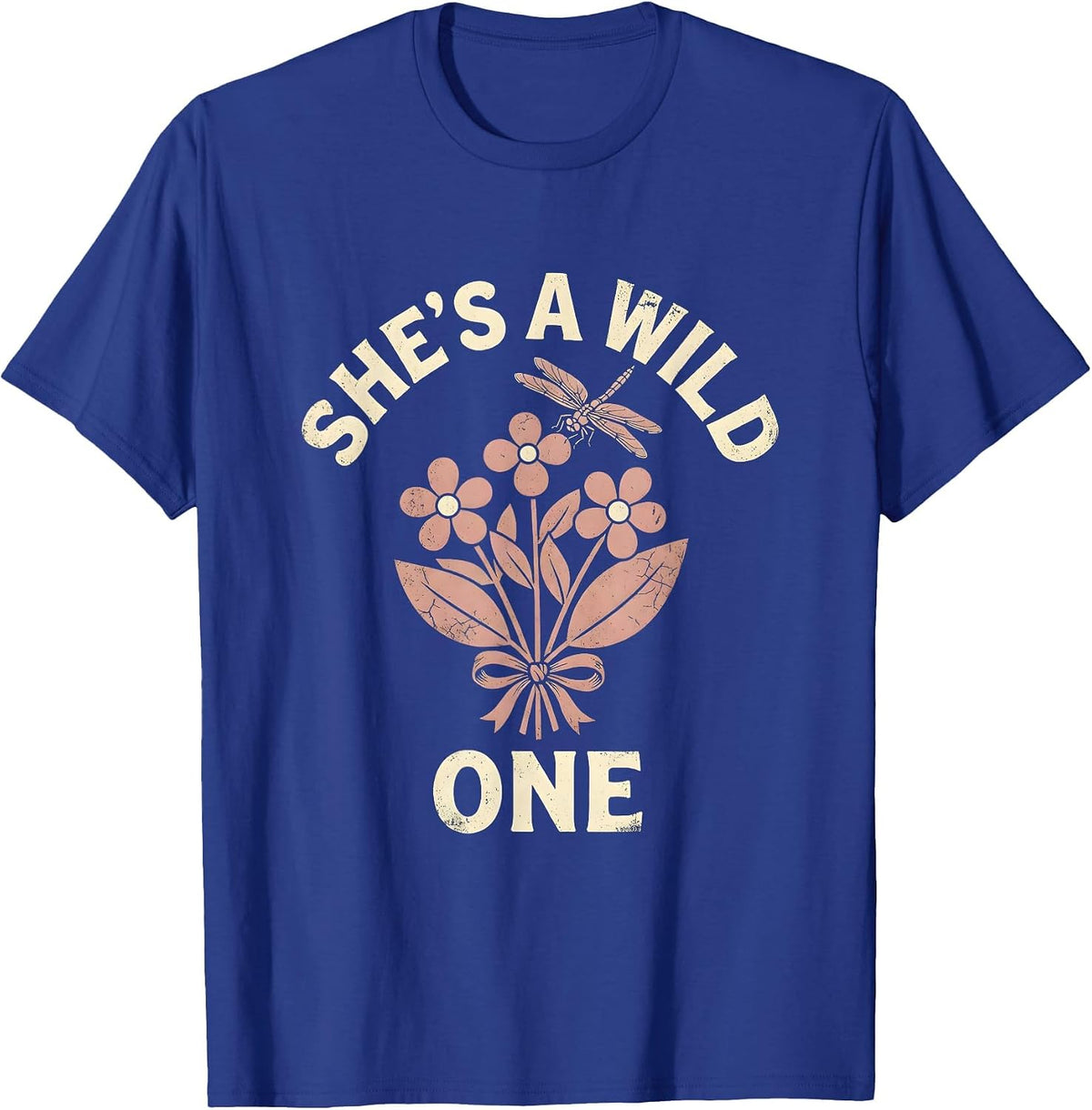Men's She's a Wild One Western Graphic Design T-Shirt - Royal Blue