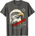 America You Beauty Patriotic Graphic Design T-Shirt - Asphalt Grey