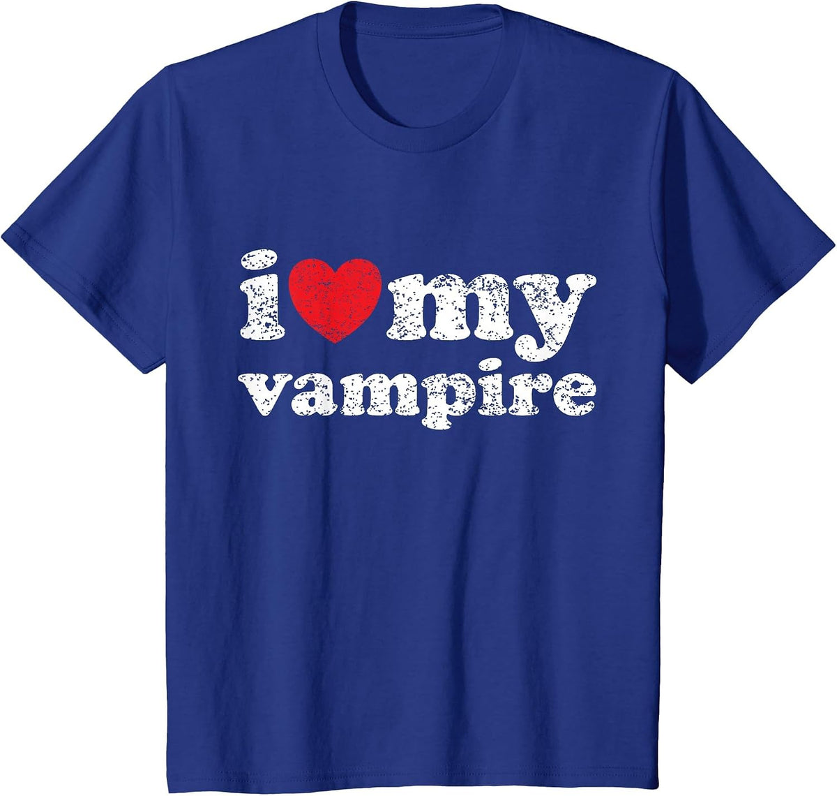 I Love My Vampire T-Shirt - Royal Blue