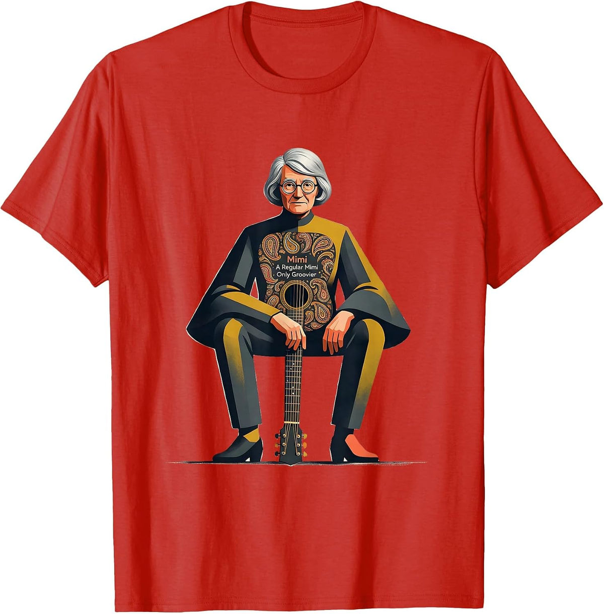 Men's Mimi — A Regular Mimi, Only Groovier Midcentury Modern T-Shirt - Red