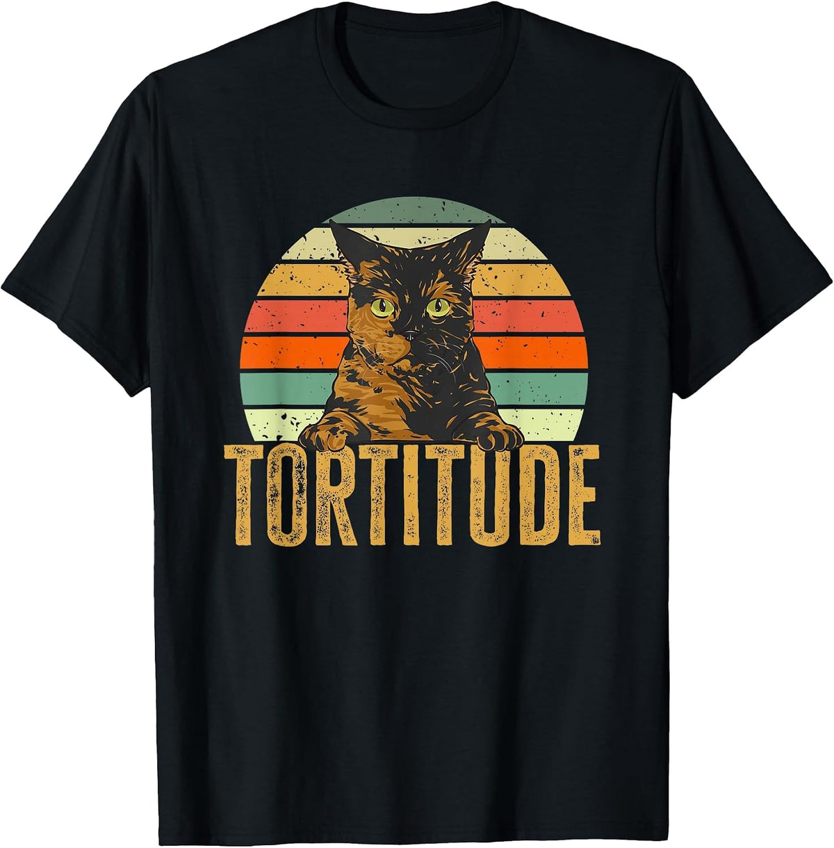 Tortitude Tortoiseshell Cat Tortie Cat T-Shirt - Black