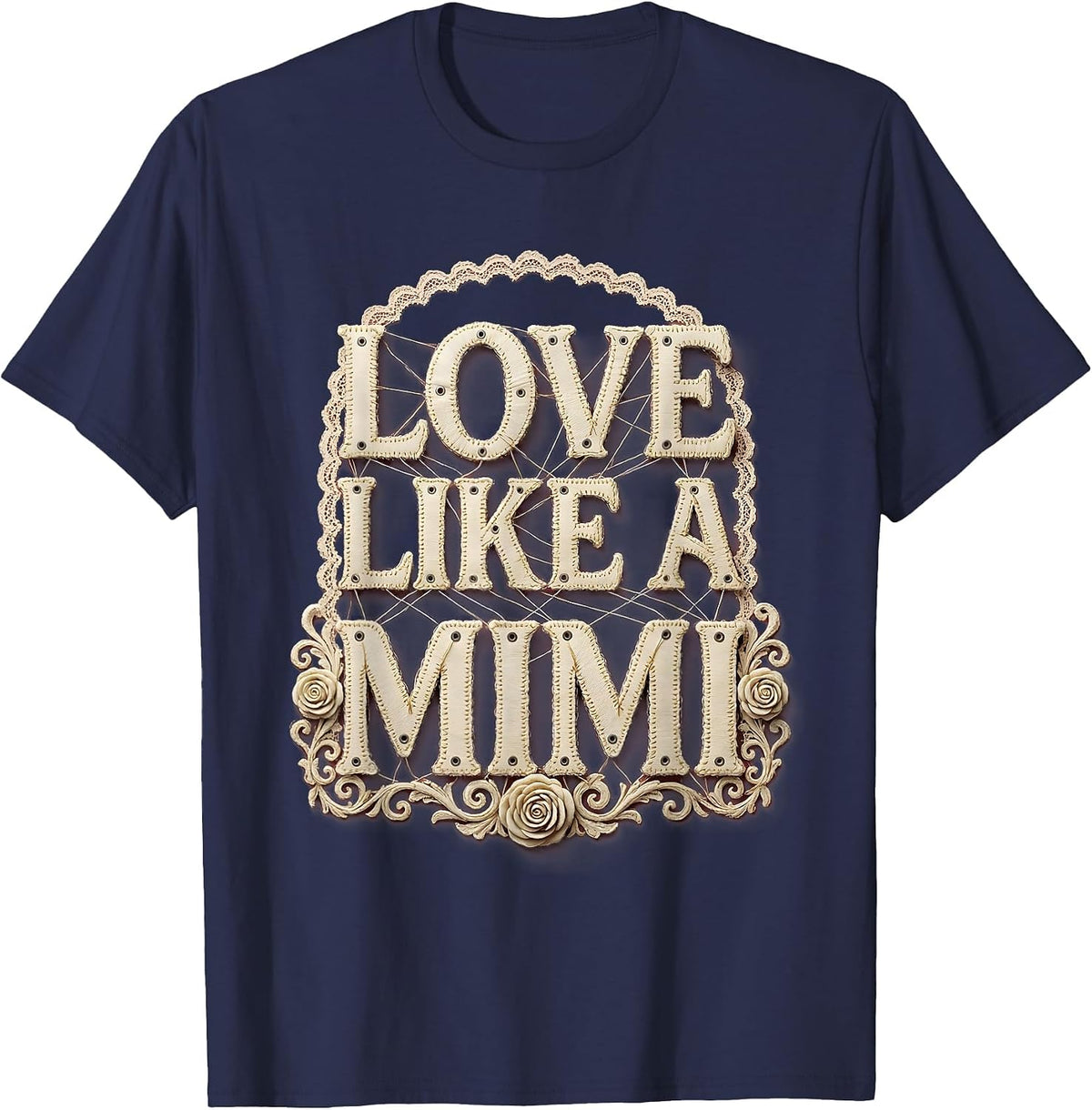 Men's Love Like a Mimi Grandma Pride Design T-Shirt - Navy Blue