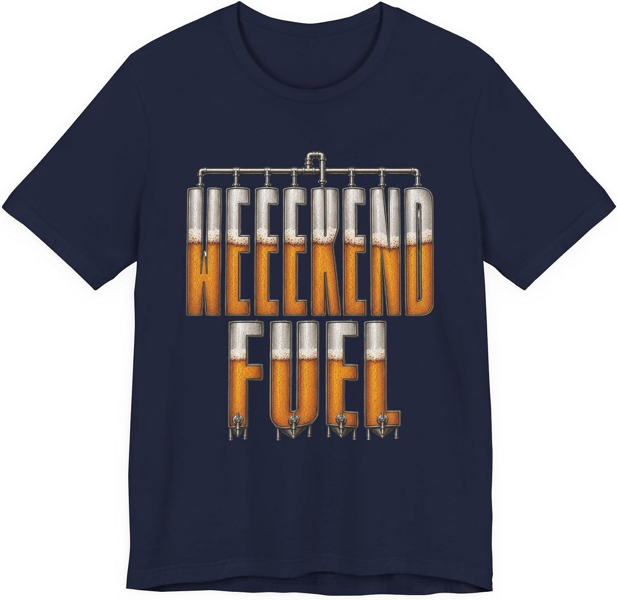 Weekend Fuel T-Shirt | Brewery Design - Navy