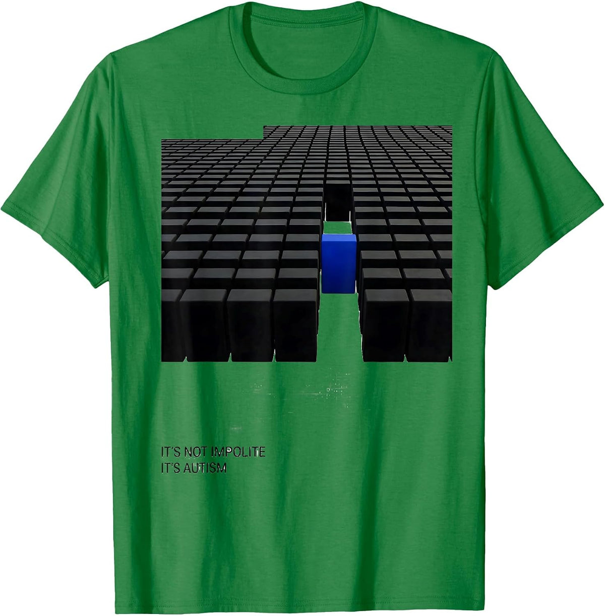 Men's It's Not Impolite It's Autism Funny Neurodiversity Awareness T-Shirt - Kelly Green