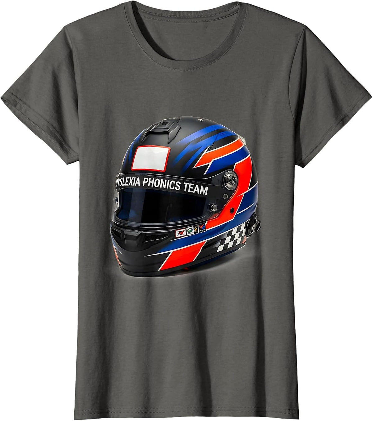 Women's Dyslexia Phonics Team Racing Livery Dyslexia Teacher Squad T-Shirt - Asphalt Grey