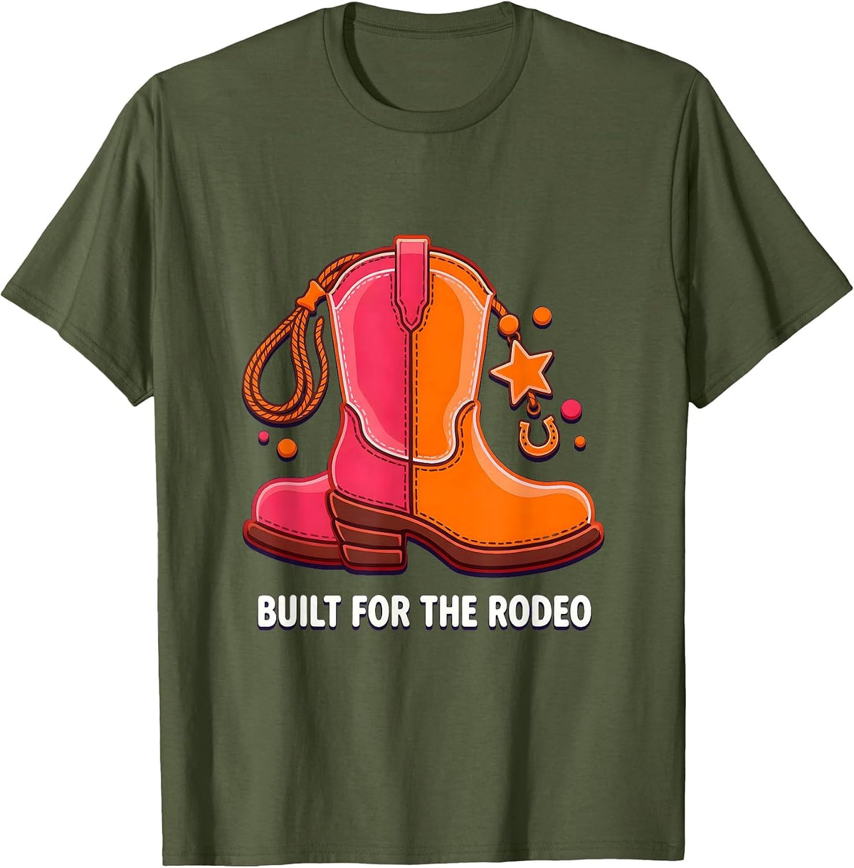 Save A Horse Ride A Cowboy Rodeo Design T-Shirt - Olive Green