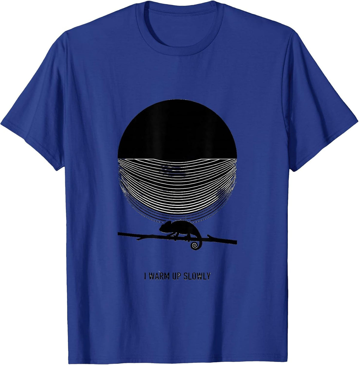 I Warm Up Slowly Funny Chameleon Reptile Lover Costume T-Shirt - Royal Blue
