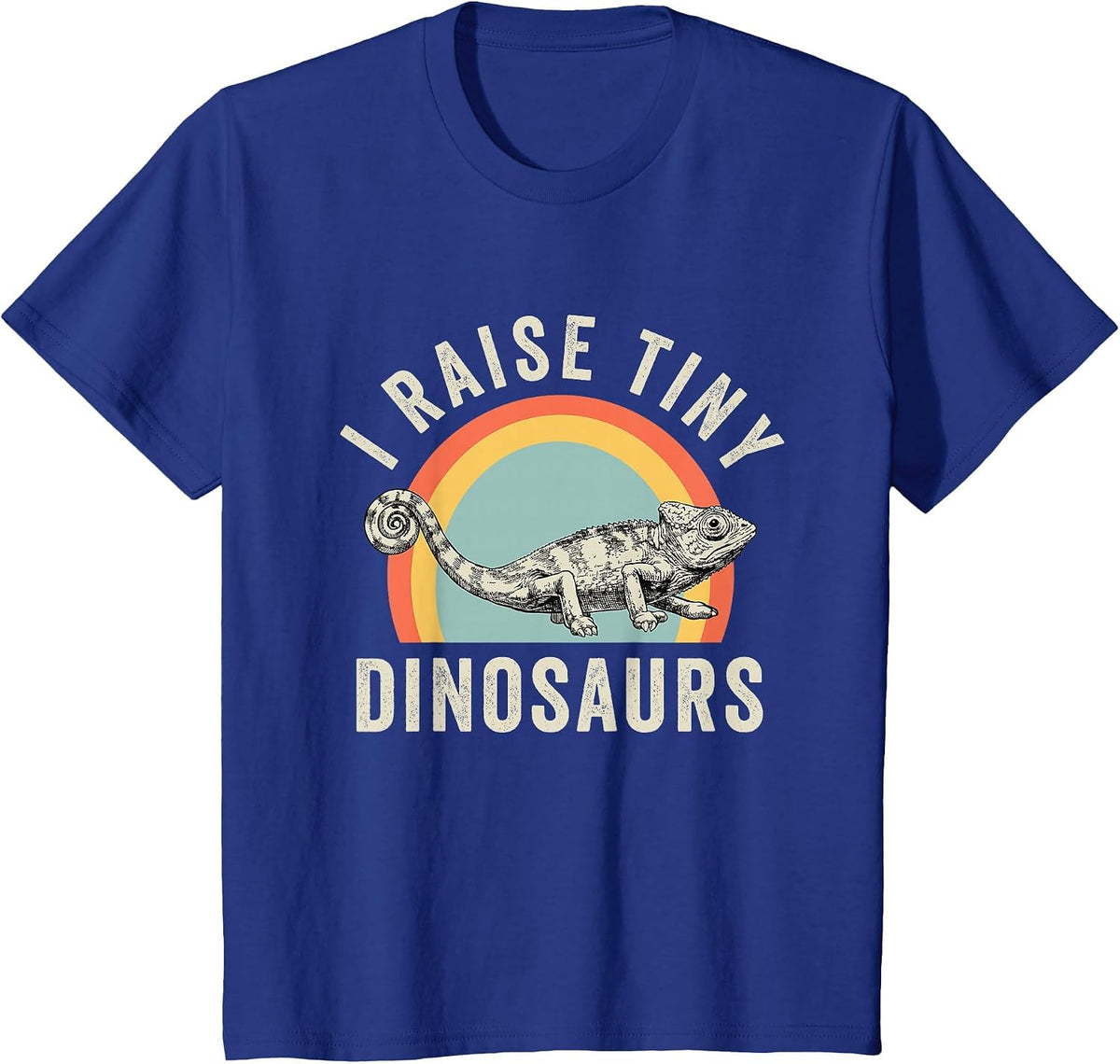 I Raise Tiny Dinosaurs Chameleon Mom T-Shirt - Royal Blue
