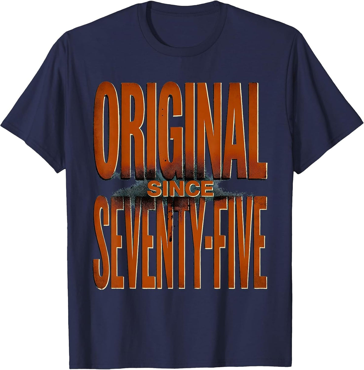 Original Since Seventy-Five Vintage 1975 Design T-Shirt - Navy Blue